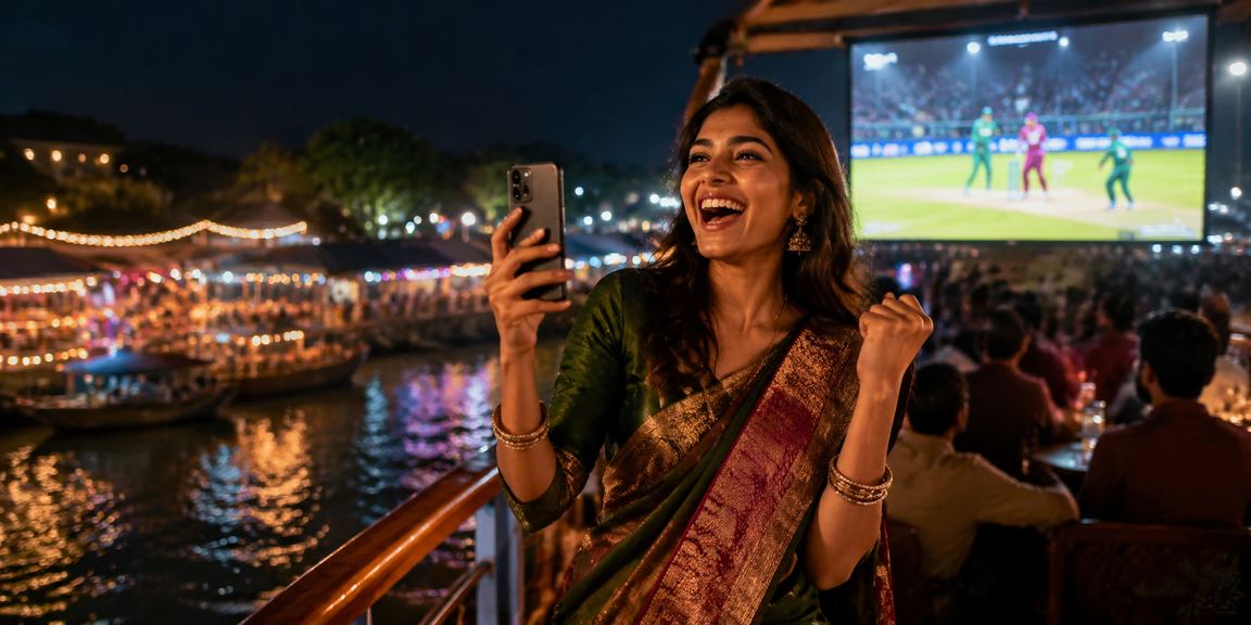 বরিশালের রাতের বাজারে ক্রিকেট বেটিং উপভোগের দৃশ্য