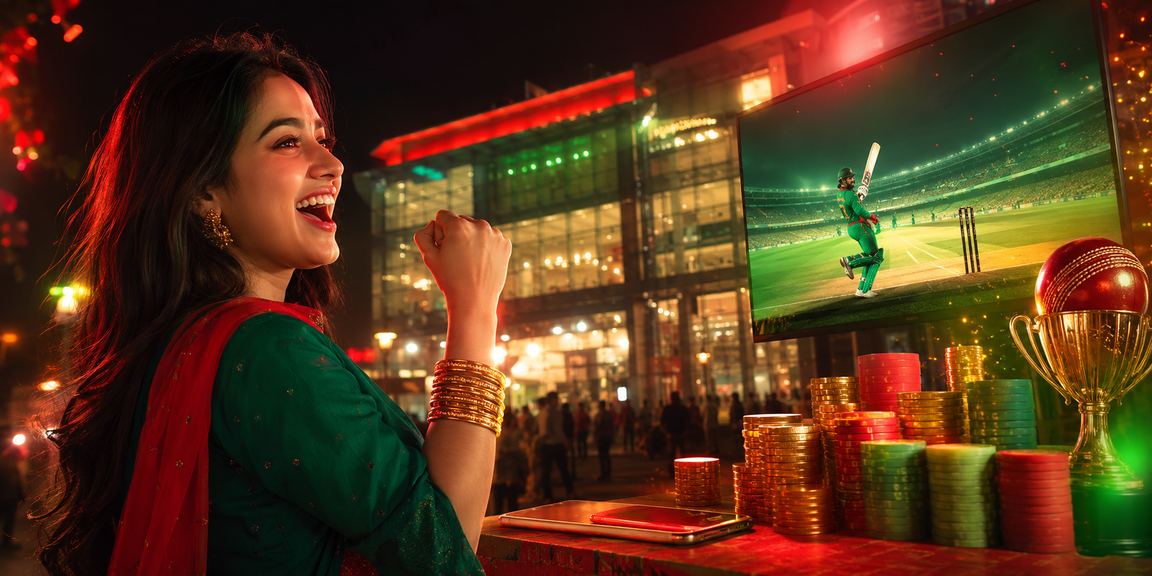 ঢাকায় লাল-সবুজ পরিবেশে vip tak ভাউচার রিডিম করছেন একজন ব্যবহারকারী