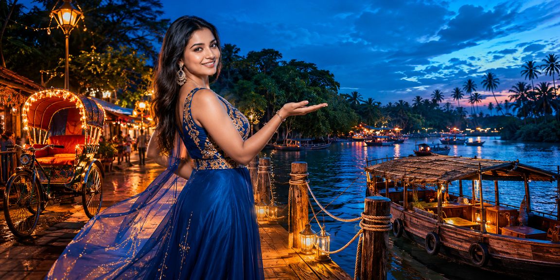 ঢাকার বিনোদনমূলক পরিবেশে ক্যাসিনো ও রিকশার দৃশ্য