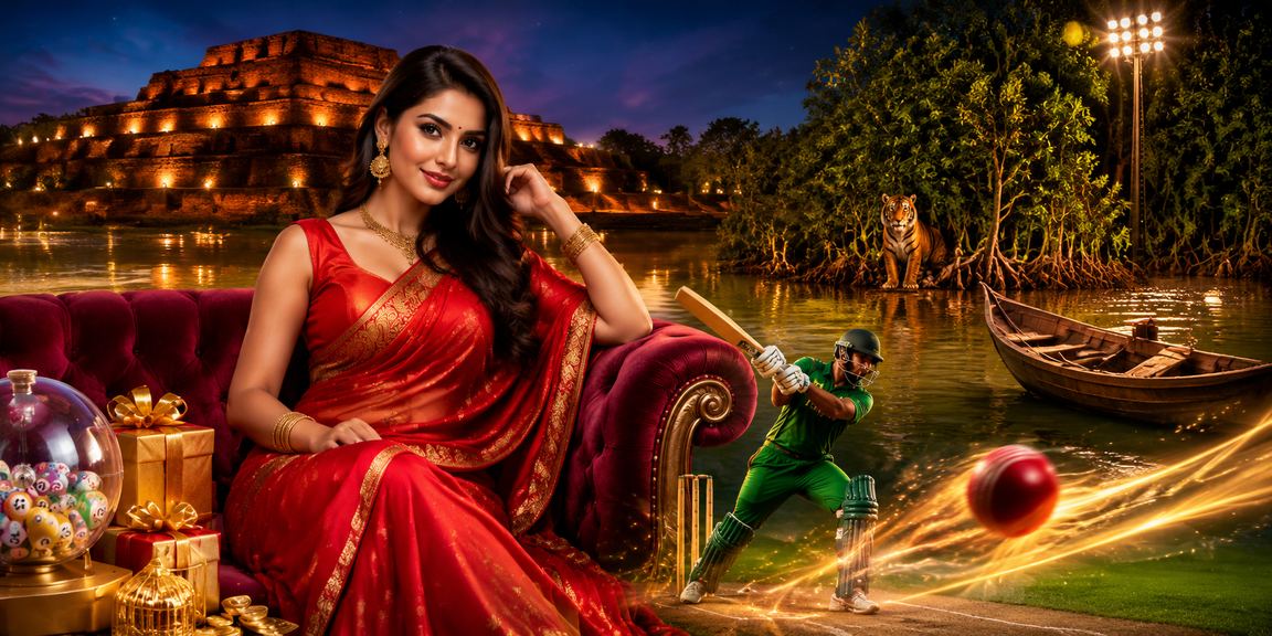 সুন্দরবনের পটভূমিতে ক্রিকেট বেটিং অডস দেখছেন একজন ব্যবহারকারী